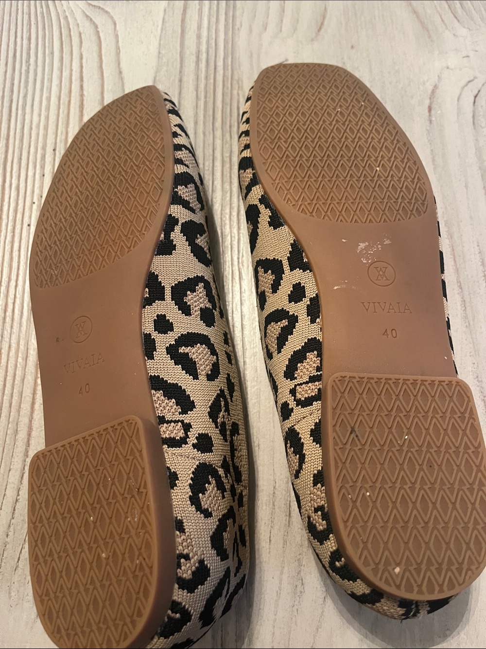 Vivaia Leopard Print Ballet Flats square toe size US 9.5 EU 40 - Picture 7 of 11
